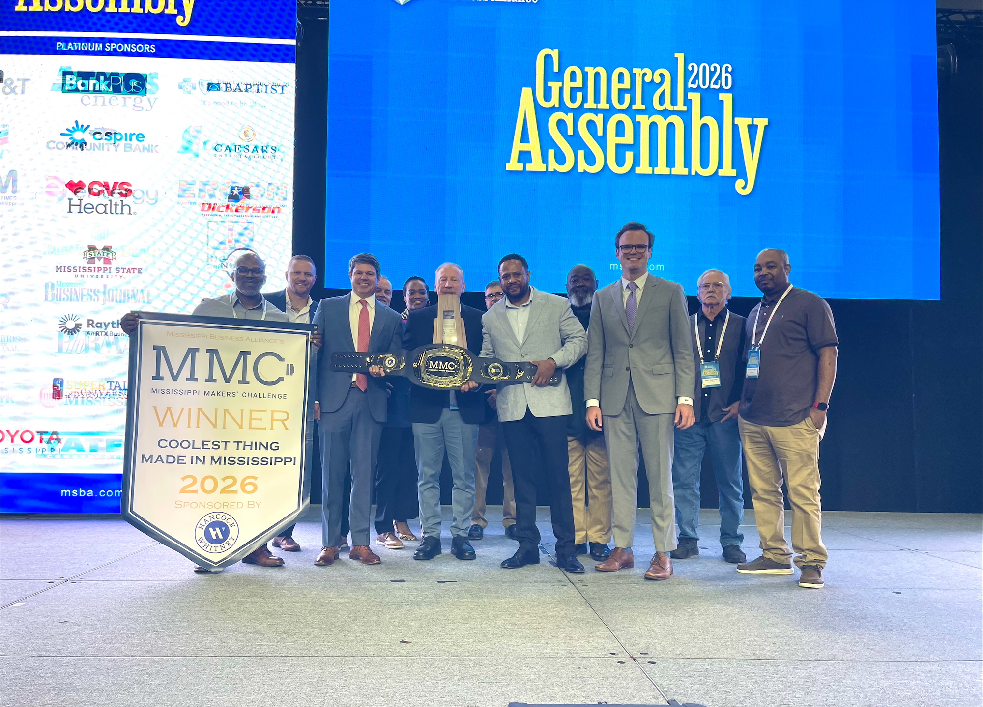 Lockheed Martin recognized as the 2026 Mississippi Makers Challenge winner at MSBA’s General Assembly